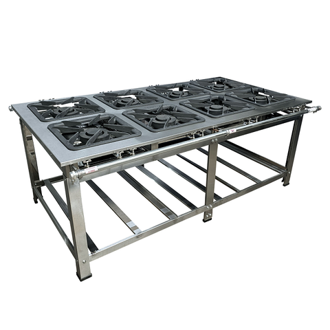 Fogao 8 Bocas 40x40 Duplo Centro Bp P10 Gold Cefaz C Cfzg-159