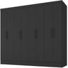 Guarda Roupa Casal 8 Portas 4 Gavetas Preto - 2