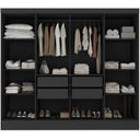 Ver imagem 3 de Guarda Roupa Casal 8 Portas 4 Gavetas Preto