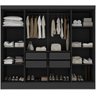 Guarda Roupa Casal 8 Portas 4 Gavetas Preto - 3