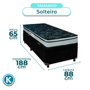 Ver imagem 3 de Cama Box Bau + Colchão Solteiro D28 Conforto Paropas