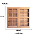 Ver imagem 2 de Janela de Madeira Veneziana Abrir/abrir Reto Eucalipto Grandis Rosa - 1,00 (a) X 1,40 (l)