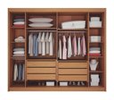 Ver imagem 2 de Guarda Roupa Casal 6 Portas 6 Gavetas - São Carlos-cinamomo/off White - Leifer Móveis