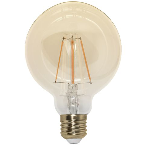 Lampada Filamento Led G95 Bulbo 4w Vintage Retro Industrial Design Filamento E27 2200k