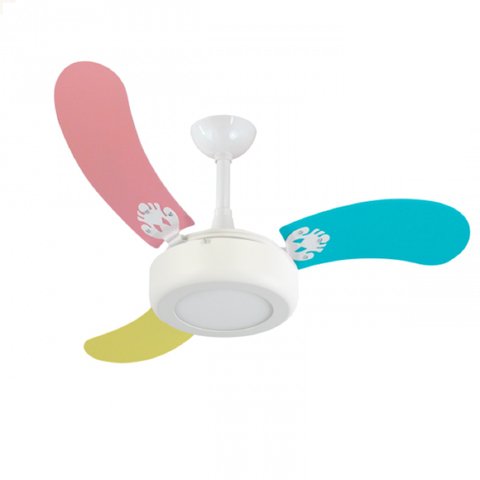 Ventilador de Teto Infinity Child Led 6000k Tricolor 3 Pás 110v 2014 Child Led 2014