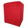 Puff Banqueta Quadrado Cubo Decorativo Courino e Suede Vermelho Suede - 3
