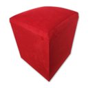 Ver imagem 2 de Puff Banqueta Quadrado Cubo Decorativo Courino e Suede Vermelho Suede