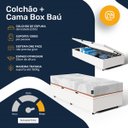 Ver imagem 4 de Cama Box Baú com Colchão Ortopédico de Espuma D33 a Vácuo Sonno Full - Lucas Home - Solteiro
