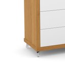 Ver imagem 6 de Jogo de Quarto Infantil Berço com Capitonê e Cômoda 4 Gavetas Tutto New Branco Soft/freijó - Matic M