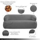 Ver imagem 4 de Conjunto Sala de Estar Decorativo Charlote 1 Poltrona Namoradeira 150cm 1 Poltrona Base Giratória em