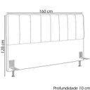 Ver imagem 4 de Cabeceira Queen 160 cm Sevill Veludo SL 945 Peer