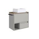 Ver imagem 6 de Conjunto para Banheiro Gabinete Suspenso 60cm com Toalheiro Cuba e Espelheira 80cm Cj8050.20 Mel/