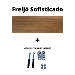 Kit 4 Prateleiras 100% MDF cor FREIJÓ 30x10x1,5cm + Suporte de instalação - 5