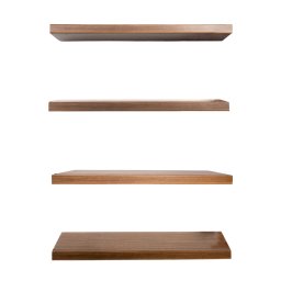 Kit 4 Prateleiras 100% MDF cor FREIJÓ 30x10x1,5cm + Suporte de instalação - 1