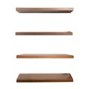Ver imagem 1 de Kit 4 Prateleiras 100% MDF cor FREIJÓ 30x10x1,5cm + Suporte de instalação