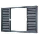Ver imagem 3 de Janela Veneziana Aço 6 Folhas MGM Minas Sul 100x100cm