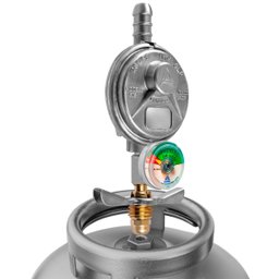 Regulador Registro de Gás de Cozinha Doméstico Blindado com Monômetro Vazão 1kg/h | Aliança - 1