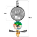 Ver imagem 2 de Regulador Registro de Gás de Cozinha Doméstico Blindado com Monômetro Vazão 1kg/h | Aliança