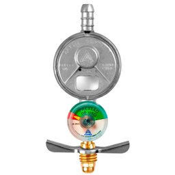 Regulador Registro de Gás de Cozinha Doméstico Blindado com Monômetro Vazão 1kg/h | Aliança - 5