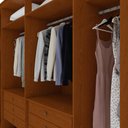 Ver mais imagens de Guarda Roupa 6 Portas 6 Gavetas 100% Mdf Easy Space com Espelho Frassino Lopas