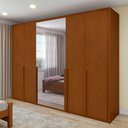 Ver imagem 1 de Guarda Roupa 6 Portas 6 Gavetas 100% Mdf Easy Space com Espelho Frassino Lopas
