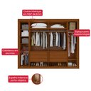 Ver imagem 2 de Guarda Roupa 6 Portas 6 Gavetas 100% Mdf Easy Space com Espelho Frassino Lopas