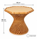 Ver imagem 2 de Mesa Jantar Octogonal Rattan