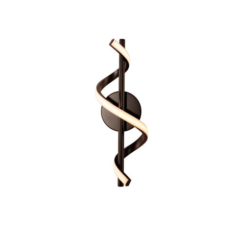 Arandela Moderna Espiral Preto 40cm Led 13w 3000k Bivolt 14544-pl