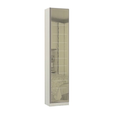 Guarda-roupa 1 Porta com Vidro Reflecta 50cm Prime Plus Luciane