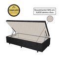 Ver imagem 1 de Base Box Baú Solteirão Luxo Blindado AColchoes Suede Preto 41x96x203