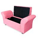 Ver imagem 4 de Kit Cabeceira Geovana + Calçadeira Baú Veneza Casal 140cm Suede - Renascer Decor:Rosa