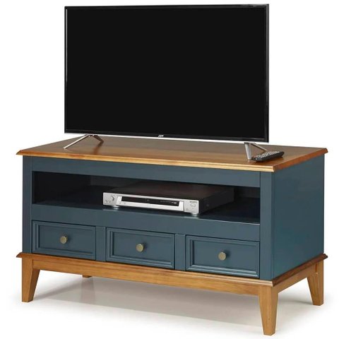 Rack Detroit 3 Gavetas Cor Azul Petróleo 114cm - 67903