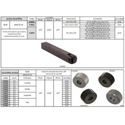 Kit Porta Recartilha Simples e Recartilha Cruzada Med. 3/4x8x1,5 - 6