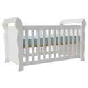 Ver imagem 4 de Berço Americano Lara e Guarda Roupa Ternura Baby 4 Portas Branco Brilho - Incorplac