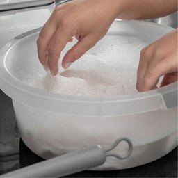 Kit 8 Bacias Flow ou 5l Bege com Pega Ergonômica Lavanderia Cozinha Limpeza - 5