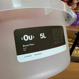 Kit 8 Bacias Flow ou 5l Bege com Pega Ergonômica Lavanderia Cozinha Limpeza - 3