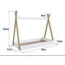 Ver imagem 4 de Cama Infantil Cabana Quarto da Criança Montessoriana Premium Moderna Conforto com Colchão Cor Branco