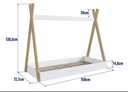 Ver imagem 4 de Cama Infantil Cabana Quarto da Criança Montessoriana Premium Moderna Conforto com Colchão Cor Branco