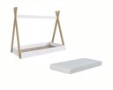 Ver imagem 3 de Cama Infantil Cabana Quarto da Criança Montessoriana Premium Moderna Conforto com Colchão Cor Branco