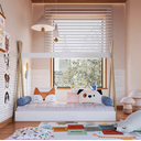 Ver imagem 2 de Cama Infantil Cabana Quarto da Criança Montessoriana Premium Moderna Conforto com Colchão Cor Branco