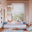 Ver imagem 2 de Cama Infantil Cabana Quarto da Criança Montessoriana Premium Moderna Conforto com Colchão Cor Branco