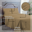 Ver imagem 4 de Kit Lençol Super King 400 Fios Poliéster 4 Peças Jogo Forro de Cama Box Extra Macio:avela