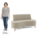 Ver imagem 5 de Sofá 2 Lugares para Sala Living 135cm Pés Palito Tamar K04 Veludo Bege - Mpozenato