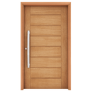 Ver imagem 1 de Kit Porta Pivotante Pronta Externa Eucalipto Almofadada Puxador 100cm