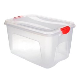 Caixa Organizadora Grande com Tampa Transparente 50 Litros - 5