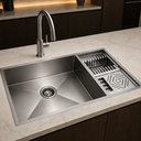 Ver imagem 5 de Cuba Calha Cozinha 90x40 Aço Inox 304 Escovado com Drenagem Integrada Cozix