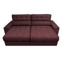 Ver imagem 5 de Sofá Retrátil e Reclinável 2,32m Molas Ensacadas Cama inBox Brasil Velusoft Vinho
