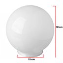 Ver imagem 2 de Poste de Jardim P23/2 com Globo de Vidro Leitoso 15x30 2,16m em Aço Fosfatizado Marrom