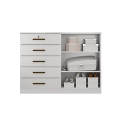 Cômoda Casal Space C/ 2 Portas e 5 Gavetas Cumaru/fendi 25 - Novo Horizonte - 3