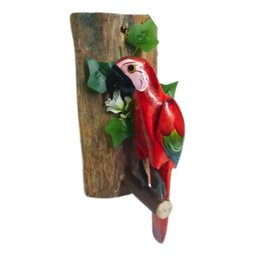 Arara Passaro Decoração em Madeira 24cm - 1